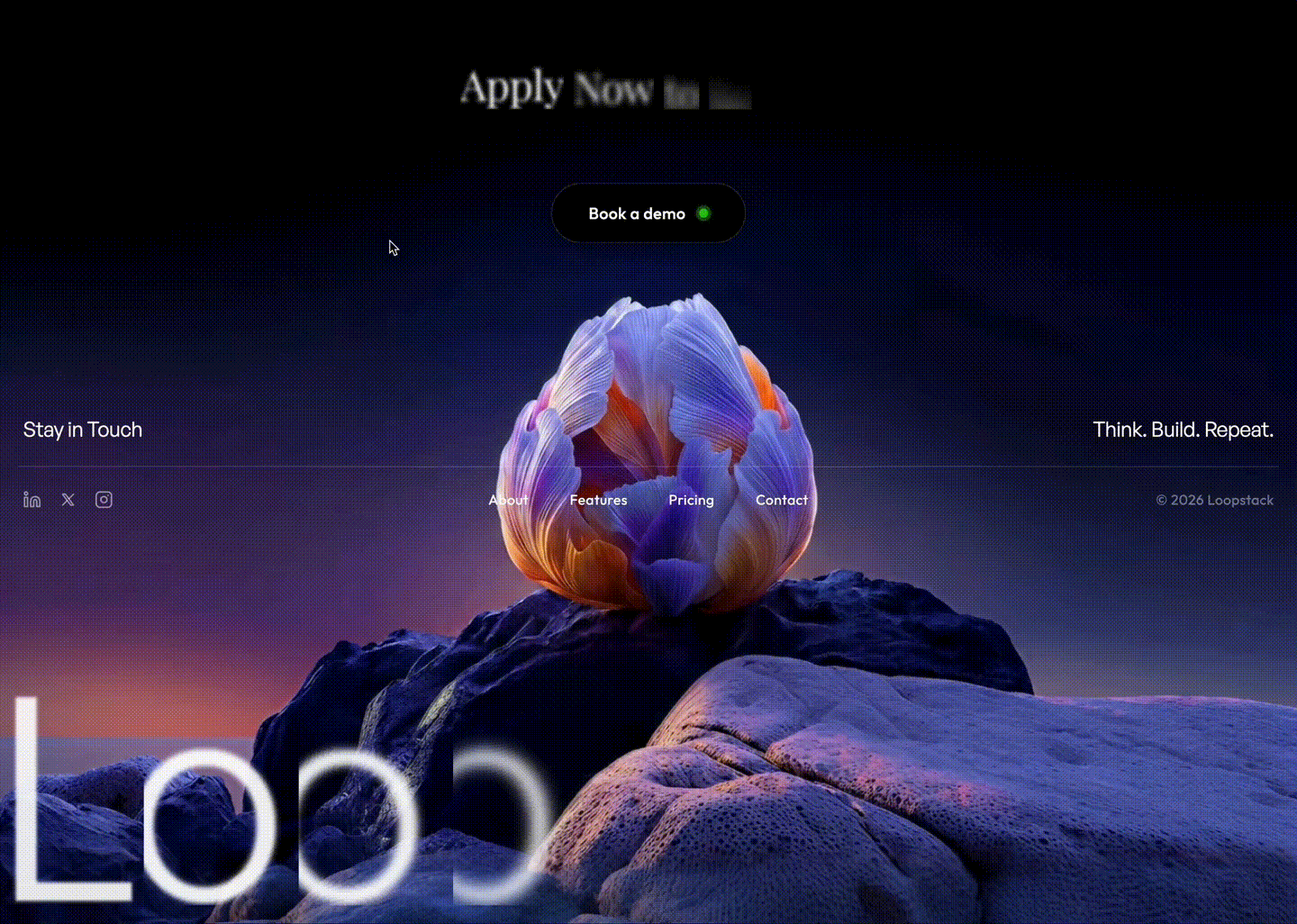 Loopstack Neon Footer Hero