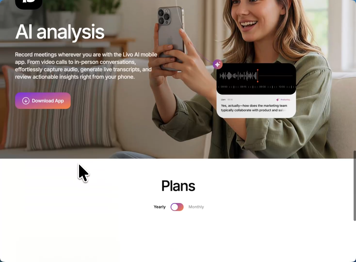 Livo AI Landing Page