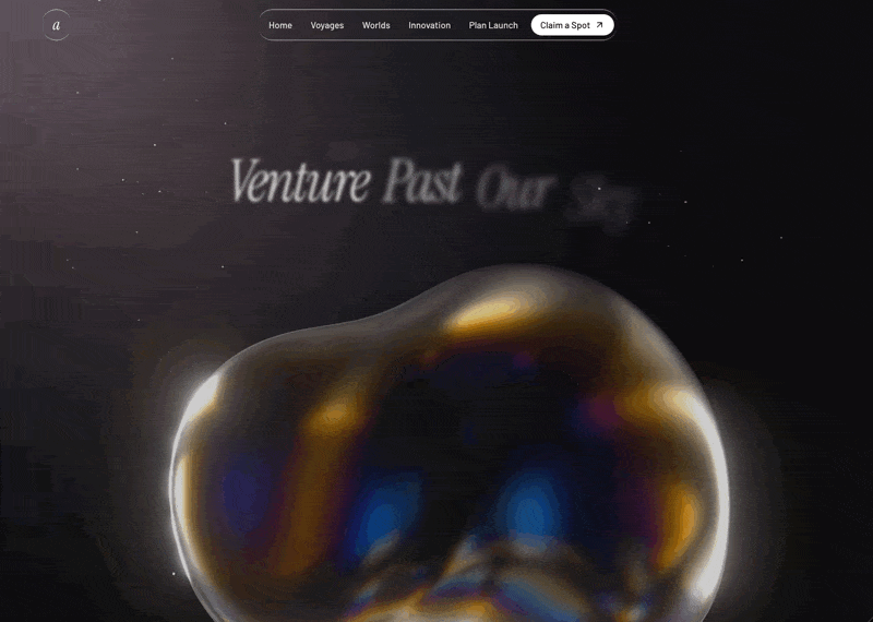 Cinematic Space Voyage Landing