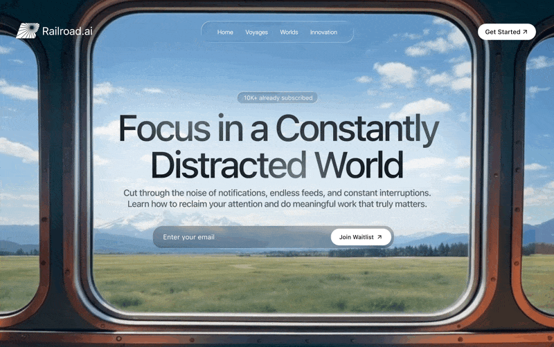 Liquid Glass Focus Hero